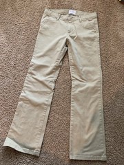 Children’s place Girls Size 10 Uniform Slacks Blue And Khaki, Two Pairs, Perfect