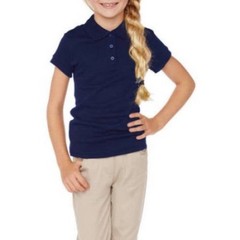 George Girls’ School Uniforms Short Sleeve Polo Shirt Blue 6/6X