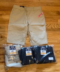 *NEW* IZOD Junior’s Uniform Skinny Bermuda Stretch Twill Shorts Size 14 LOT of 4