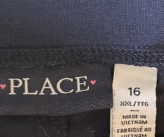 Childrens Place Girls School Uniform Skort 16 Navy Blue Ponte Stretch Pull On