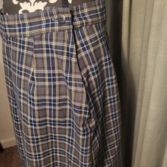 Dennis School Uniforms Stitched-Down Kick Pleat Skirt LL Plaid J17
