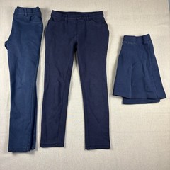 Wonder Nation Girl’s 12 School Uniform Ponte-Knit Jeggings and Skort Lot Of 3