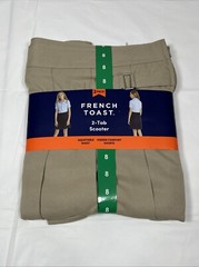 2-Pack French Toast School Uniform Scooter Skort Skirt, Khaki, Girls Sz 8, NEW
