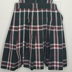 Dennis Uniform School Jumper Sequoia Green Plaid Girls 7 Pleated Skirt FLAWS