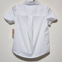Gymboree Playproof Ruffle Poplin Button-Up Soft Girl Twee Light Academia Shirt 8
