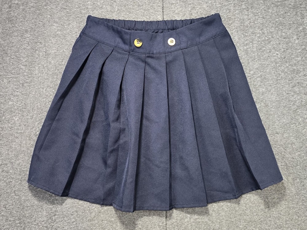 French Toast School Girl Uniform Skirt Skort Size 14 Dark Blue Pleated Front