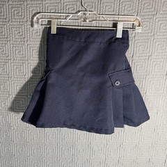 Eddie Bauer Uniform Skirt Girls 7 Navy Blue School Adjustable Waist