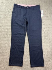 Cat & Jack Girls 16 Plus Navy Blue Straight School Uniform Chino Pants Stretch