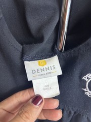 Dennis Primrose Schools Navy Jumper Dress Girls Size 6 Uniform Pockets Logo