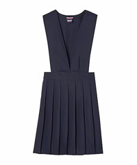 French Toast Girls Uniform Pleated Jumper Dress, Size 12, Zip Closure