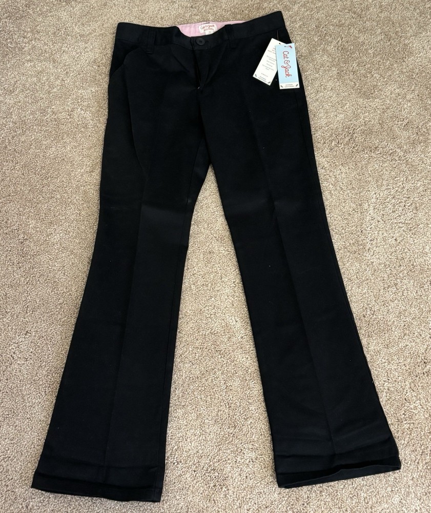 Cat & Jack Black Size 14 Girls Uniform Pants New With Tags