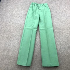 Vintage Girl Scouts Uniform Set Girls 10 Green Jumper Pants Blouse Sash Pin 70s
