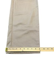 IZOD Girls 14 Uniform Pants Khaki Pleated Front Straight Leg School EUC