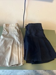 School Uniform Skirts Lot Of 5 Navy Blue/Khaki Size 14/16