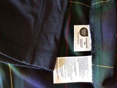 Lands’ End Size 16 School Uniform Girls Plaid Skort Top Knee Hunter/Classic Navy