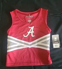 Colosseum Girls L (10-12) Alabama Crimson Tide Sleeveless Cheer Top NWT