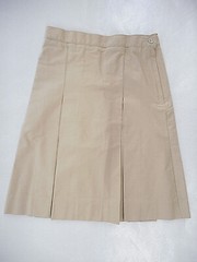 Girls R/K Khaki Box Pleat Uniform Skirt Regular & plus Sizes 4 – 18