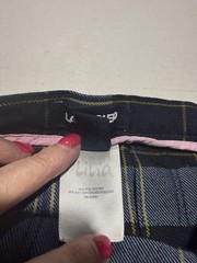 Lands’ End Girls Plaid Pleated School Uniform Skirt Adjustable Waist sz 7