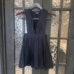 French Toast Uniform Jumper Dress Sz 6X Girls Navy Polyester Side Zip Zipper