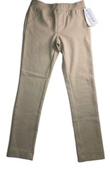 CAT & JACK Girls School Uniform Pants Beige M (8) Pull-On Stretch (P0008)