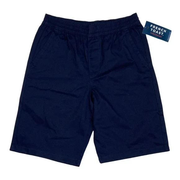 French Toast Kid’s Navy Uniform Pull-On Drawstring Shorts Size 12