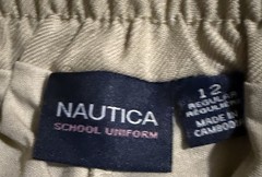 Nautica School Uniform Girls Khaki Pleated Skirt/Skort Size 12 NWT Free Shipping