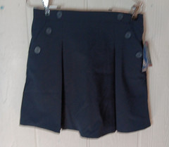 Nautica School Uniform Girls 12.5 Plus Scooter Navy Blue Skort Pull On NEW