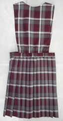 Girls Donald’s Maroon & Gray Plaid Knife Pleat Uniform Dress Reg. Size 18