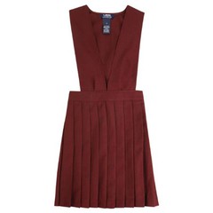 Girls Burgundy Jumper Y9000 V-Neck Pleated French Toast Uniform Sizes 4 to 20