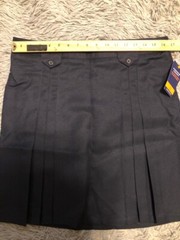 French Toast School Uniform Skirt Girls Size 18 Blue Pleated Pull-On