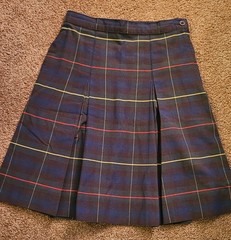 Becky Thatcher Uniform Navy/Green Plaid #55 Skirt size 10