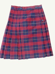 Girls R/K Red Plaid Kilt Knife Pleat Uniform Skirt Sizes 10 – 20