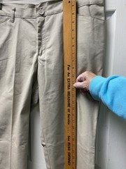Real School Uniform Pants Size 15/16 Khaki Flat Front Junior Low Rise NWT
