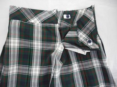 Girls R/K Multi-Color Plaid Kick Pleat Uniform Skirt 1/2 Size 8 1/2