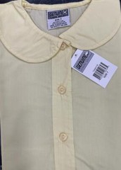 Girl Yellow Blouse PeterPan Collar T25951 Genuine Uniform Short Sleeve Size 4-20