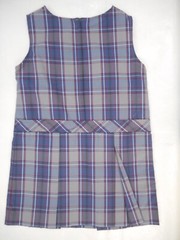 Girls R/K Blue Plaid Uniform Jumper Dress Sizes 6 1/2 – 8 1/2