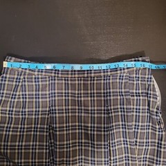 Dennis School Uniforms Stitched-Down Kick Pleat Skirt LL Plaid J17