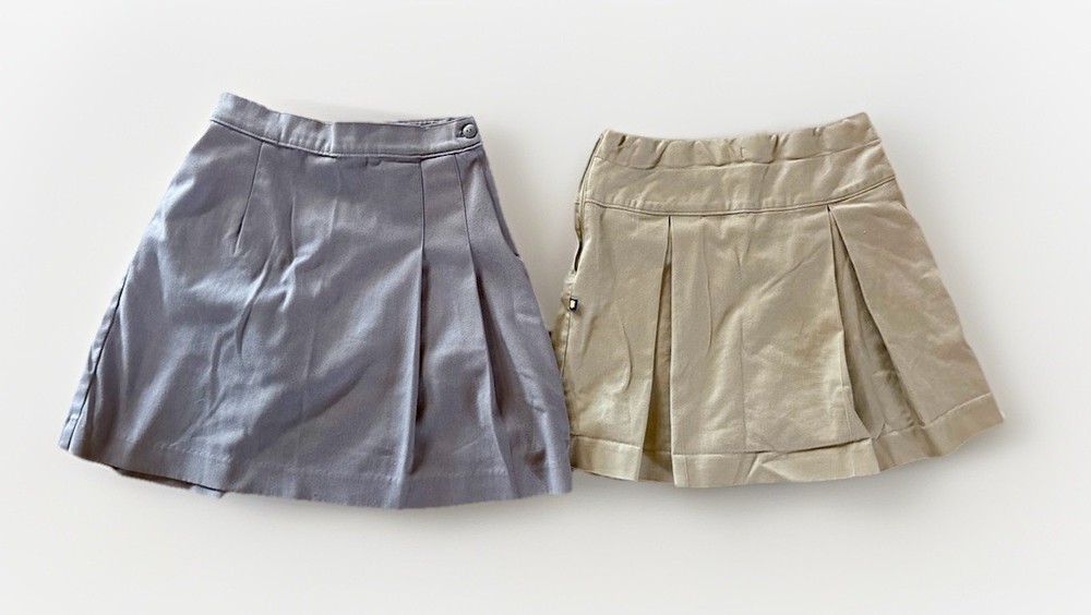 Lot Girls Youth Size: 10 G10 Dennis Uniform Gray & Khaki School Uniform Skorts