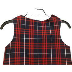 PARKER UNIFORM Girls Sz 10 Red & Blue Plaid Pleated Jumper Dress Private School