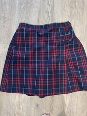 Dennis Uniform Girls Sz 14 Plaid School Skirt Red Navy Black 2022 EUC