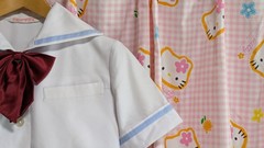 E174 ^_^ Japanese SchoolGirl Uniform Summer ! Perfect Condition. Navy.