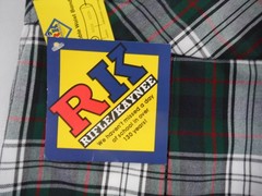 Girls R/K Multi-Color Plaid Kick Pleat Uniform Skirt 1/2 Size 8 1/2