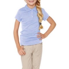 George Girls’ School Uniforms Short Sleeve Polo Shirt Blue Size 10-12