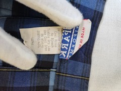 PARK UNIFORM Girls Plaid Pleated Skirt Size 14 Blue Adjustable Waist Button