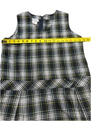 Dennis School Uniform Girls Size 16 green Blue yellow plaid jumper dress 011130