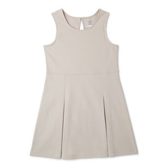 Girls Khaki (Beige) Knit Stretch Jumper Dress (Size 6X) BRAND NEW W TAGS