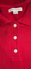 Aeropostale Polo Shirt Junior Red Short Sleeve Stretch Work Uniform Top