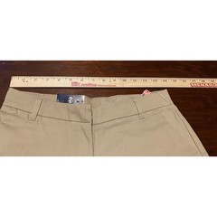 IZOD Girls Size 14 Khaki Bermuda Stretch Shorts Approved School Wear NWT Uniform
