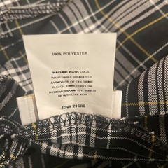Dennis School Uniform girl Sz 8H Husky green yellow plaid jumper dress 18632A
