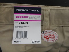 Girls French Toast $28 Khaki Slim Fit/Bootcut Uniform Pants Sizes 7 8 10 12 & 14
